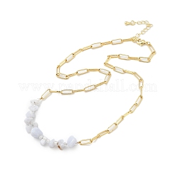 Colliers de perles en agate bleue naturelle&nbsp;NJEW-C070-04G-03