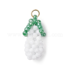 Подвески из стеклянных бусин в форме баклажана 3d&nbsp;PALLOY-MZ00942