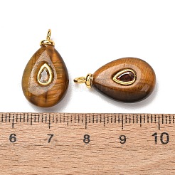 Pendentifs en œil de tigre naturel&nbsp;GG-CBAA798-01G-07