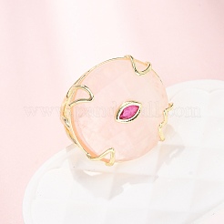 Anneaux de manchette en quartz rose naturel&nbsp;GG-CBA5FCC-02G-09