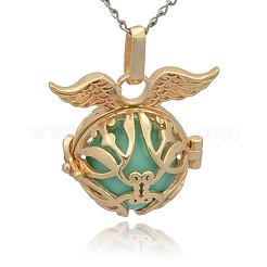 Золотые тона латунные клетки подвески&nbsp;KK-J213-11G