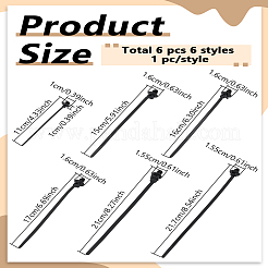 24 шт. 6 стиля нейлоновых кабельных стяжек&nbsp;AJEW-LP0007-24