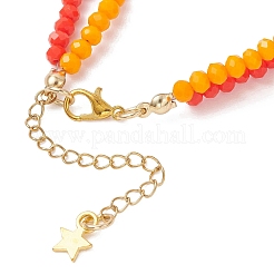 Многорядные браслеты из непрозрачного однотонного стекла и акрила&nbsp;BJEW-JB12973