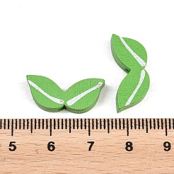 80 perles en bois naturel peintes en spray&nbsp;WOOD-YW0001-38