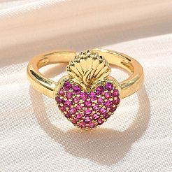 Кольца-манжеты из латуни с микропаве из кубического циркония для женщин RJEW-B117-01G-03