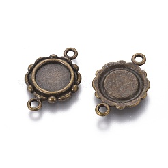 Tibetischer Stil Verbinder Lünette Fassungen für Cabochon &nbsp;X-TIBEP-0578-AB-LF