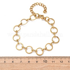 Braccialetti a catena con maglie rotonde in acciaio inossidabile 304 per donna&nbsp;BJEW-F536-02G
