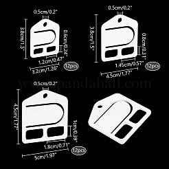 36 шт. 3 стиля акриловых досок для намотки ниток&nbsp;AJEW-NB0005-83