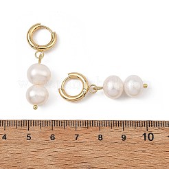 Pendientes colgantes de aro con perlas cultivadas naturales de agua dulce&nbsp;EJEW-JE07253