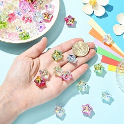 50 шт. 10-цветные стеклянные бусины для гальванической краски для запекания&nbsp;EGLA-YW0005-61