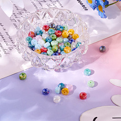 88 шт. 11-цветные гальванизированные стеклянные бусины с цветным покрытием AB&nbsp;EGLA-TA0001-53