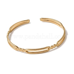 Браслеты-манжеты из нержавеющей стали 304 для женщин&nbsp;LS-BJEW-H635-02G