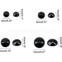 Cabochon naturali di pietra nera&nbsp;G-GA0001-12A