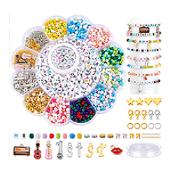 DIY-Sets zum Basteln von Glas- und Acrylperlen sowie Bettelarmbändern aus Edelstahl&nbsp;DIY-PH0029-20