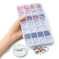 1120шт 7 стиля непрозрачные акриловые бусины&nbsp;MACR-YW0002-79