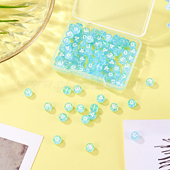 100шт 5 стиля прозрачные акриловые бусины&nbsp;TACR-TA0001-54C