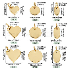 18 Stück 9 Stile Messing Charms&nbsp;KK-TA0008-57