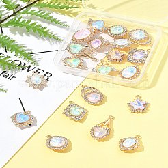 20 шт. 10-х стилевые подвески из сплава стекла&nbsp;FIND-FS0003-50