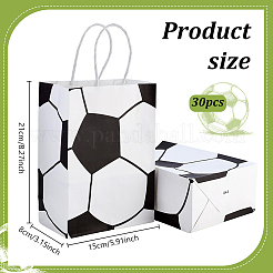 30 sac de rangement fourre-tout imprimé motif football en papier&nbsp;ABAG-PH0001-97A