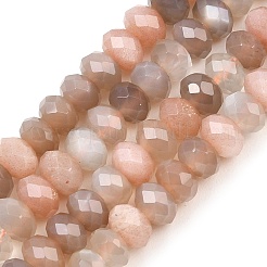 Нити из натуральных бусин из нескольких лунных камней&nbsp;G-C259-A44-5x8mm