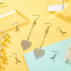 30 шт. крючки для сережек из нержавеющей стали 304 радужного цвета&nbsp;STAS-UN0034-26