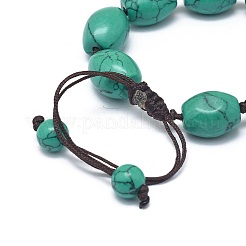 Braccialetti di perline intrecciati in turchese sintetico&nbsp;BJEW-K212-F
