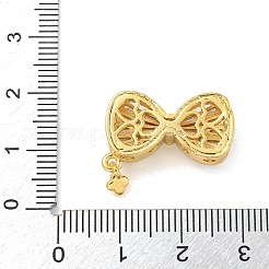 Perle di zirconi cubici trasparenti in micro pavè di ottone&nbsp;KK-Z072-11G-01