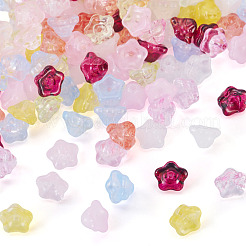 150 Stück 10 Farben Backfarbe transparente Glasperlen&nbsp;GLAA-TA0004-37
