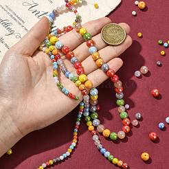 3 прядь 3 стиля гальванизированные стеклянные бусины пряди&nbsp;EGLA-CJ0001-27