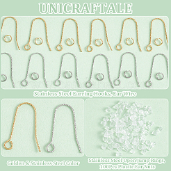 60 шт. 2-х цветные крючки для сережек из нержавеющей стали 316&nbsp;STAS-UN0051-26