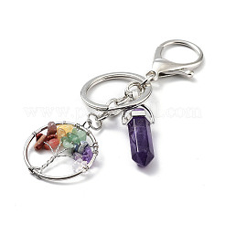 Natürlicher Amethyst keychain&nbsp;KEYC-M022-03A