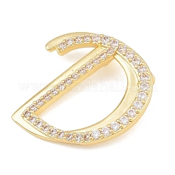 Pendenti in zirconi cubici trasparenti in micro pavè di ottone&nbsp;CU-CBA8481-01G-D