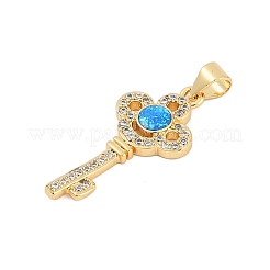 Ottone micro spianare pendenti zirconi&nbsp;KK-I723-49D-G