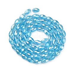 Chapelets de perles en verre électroplaqué&nbsp;LS-GC6X9MMC20Y-AB
