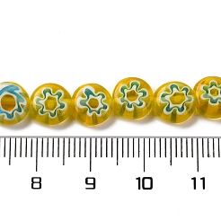 Ручной работы millefiori стеклянные бусины нитки LAMP-G164-12B