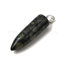 Кулоны из натуральной яшмы камбаба с острым носком&nbsp;G-F820-12I