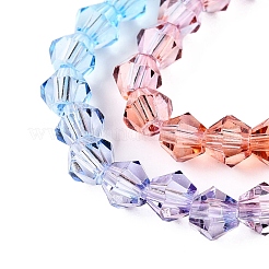 Perles de verre en fil de peinture cuite à dégradé de couleurs&nbsp;DGLA-A039-T6mm-A015