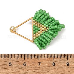 Pendentifs à franges en acier inoxydable 304 et perles de verre&nbsp;PALLOY-MZ01427-02