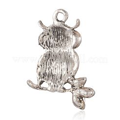 Rhinestone della lega pendenti di uccelli&nbsp;RB-J246-09AS