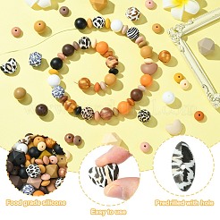 Наборы для ручек-бусин с леопардовым принтом своими руками&nbsp;DIY-CJ0002-65