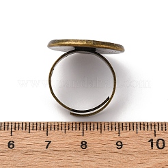 Anneau réglable en laiton de base vierge composants de support de cabochon&nbsp;LS-KK-O003-05AB-NF