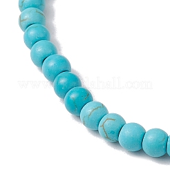 2 braccialetti di perline turchesi sintetici&nbsp;BJEW-JB11417