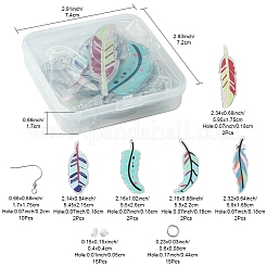 Наборы для изготовления сережек с блестящими акриловыми перьями своими руками&nbsp;DIY-FS0006-84