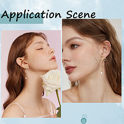 6 шт. латунная фурнитура для сережек-гвоздиков&nbsp;KK-BBC0019-96A