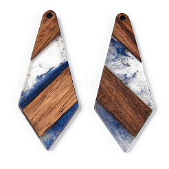 Большие подвески из прозрачной смолы и орехового дерева&nbsp;RESI-ZX017-69