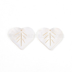 Naturali di acqua dolce pendenti shell&nbsp;LS-SHEL-R021-14