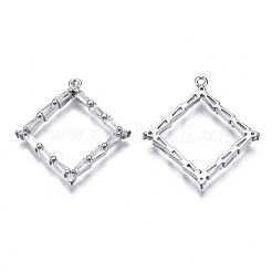 Подвески из прозрачного фианита с инкрустацией из латуни&nbsp;ZIRC-S069-035P