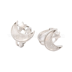 Anelli regolabili con pietre naturali miste luna e stella&nbsp;G-B085-18P