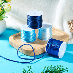 4 Rolle Nylon-Rattail-Satinschnur in 4 Farben&nbsp;NWIR-TA0001-39C