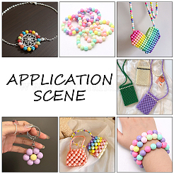 1960шт 27 цвета непрозрачные акриловые бусины&nbsp;MACR-PH0002-02